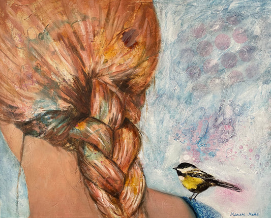 A Shoulder to Rest On - Bird Painting on Canvas