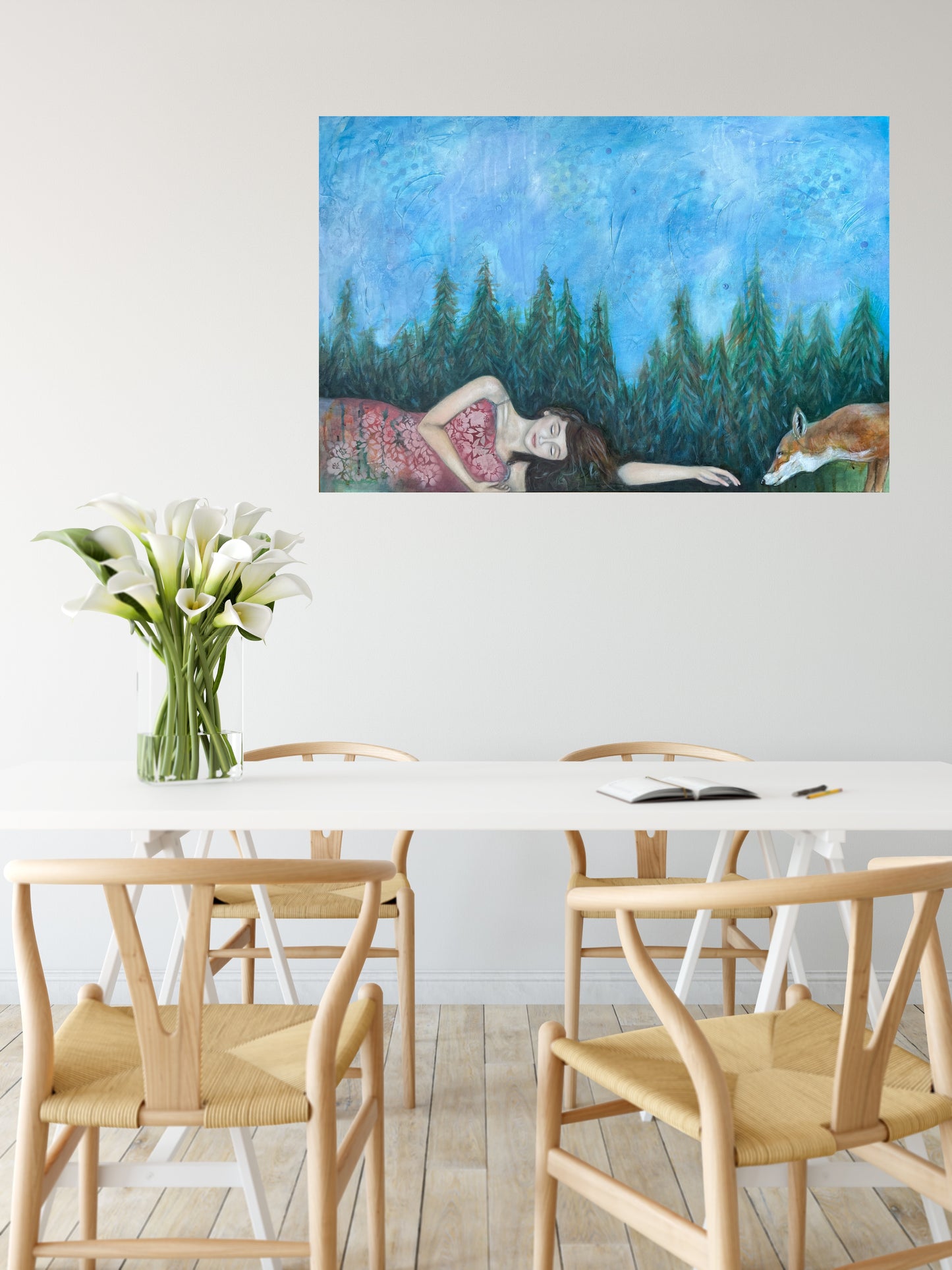 Curious Nature - Fox Painting on Canvas