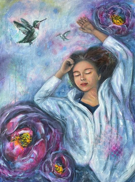 Hummingbird Dreams - Original Painting on Canvas