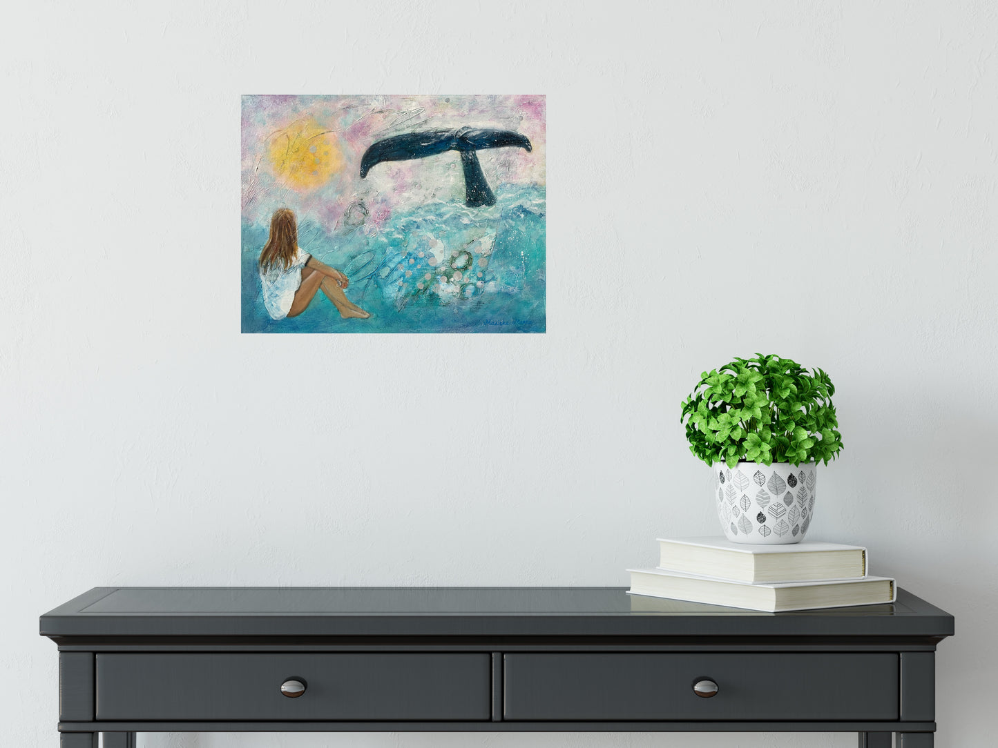 Just a Glimpse - Whale Watching Painting