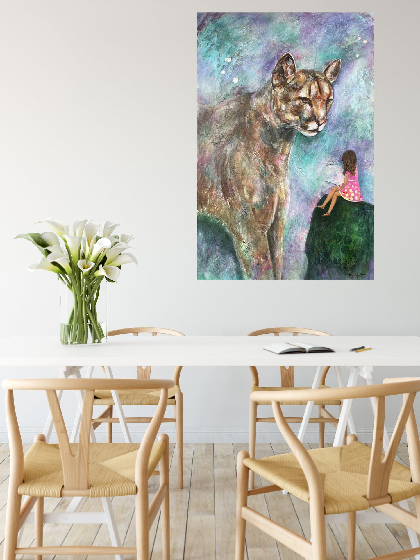 Whispers between Worlds - Wildlife Painting on Canvas