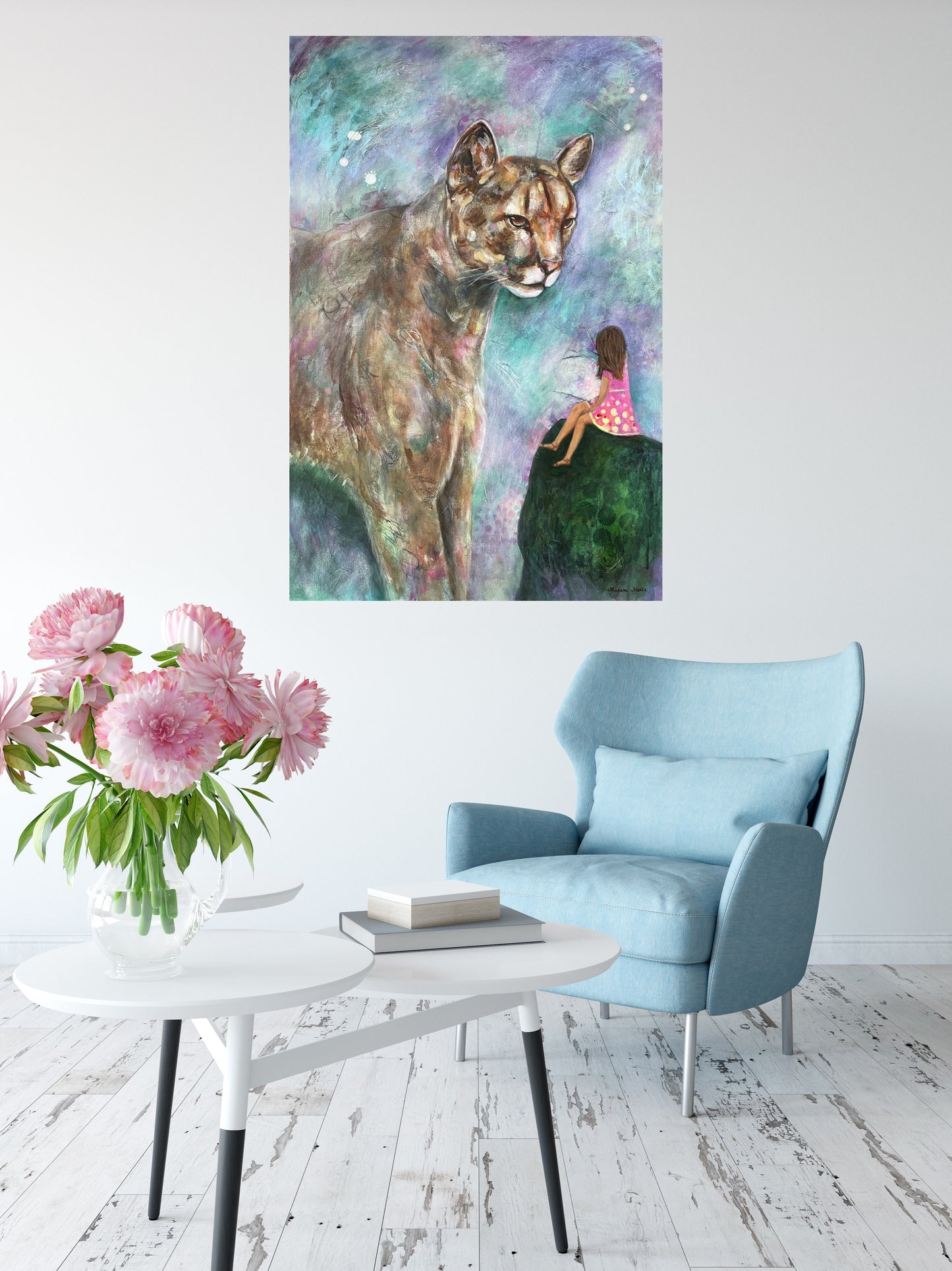 Whispers between Worlds - Wildlife Painting on Canvas