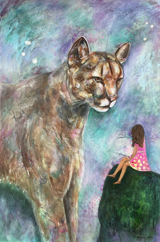 Whispers between Worlds - Wildlife Painting on Canvas